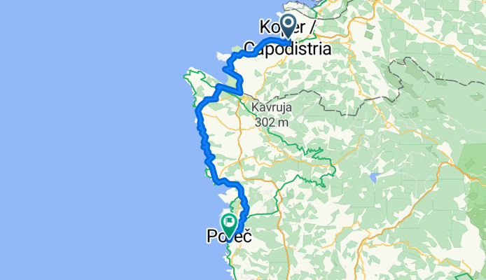 Route from Koper
