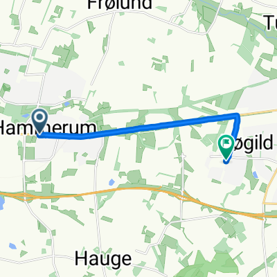 Landbrugsskolestien, Herning to Vesterhåb, Ikast