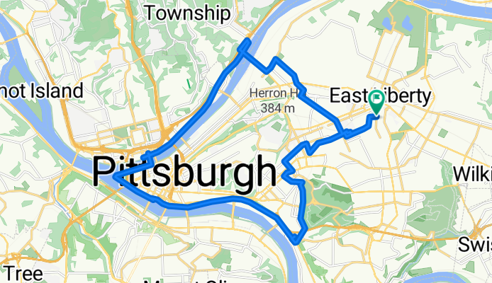 South Highland Avenue to South Highland Avenue