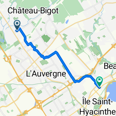 De Rue des Cyprès à Avenue Poulin