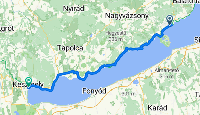 Vitorlás tér, Balatonfüred - Helikonliget, Keszthely