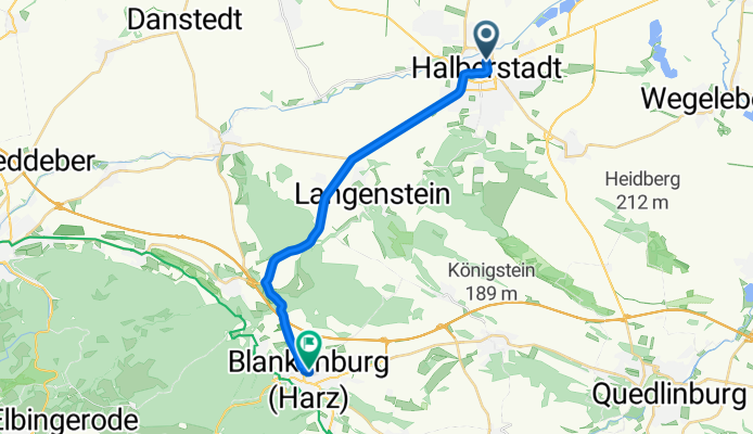 Georgenstraße, Halberstadt nach Thiestraße, Blankenburg (Harz)