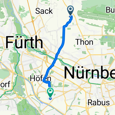 Bucher Hauptstraße nach Alte Wallensteinstraße