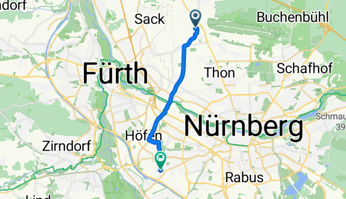 Bucher Hauptstraße nach Alte Wallensteinstraße