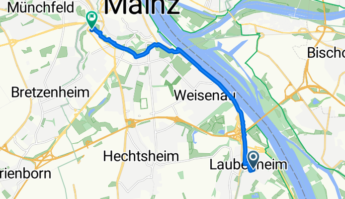 Alexander-Fleming-Straße, Mainz nach Langenbeckstraße, Mainz