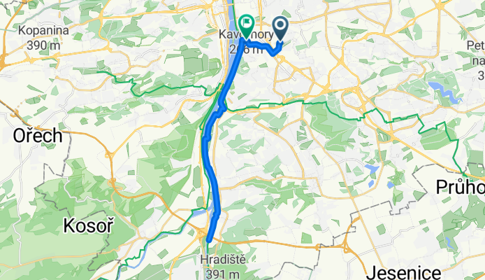 Na Veselí, Praha 4 do Na Dolinách, Praha 4