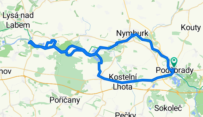 Poděbrady- Nymburk - Sedska- Poděbrady