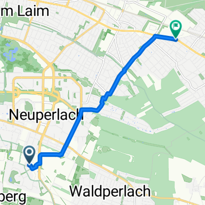 Rudolf-Zorn-Straße, München nach Mauerseglerstraße, München