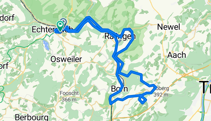 Piste Cyclable Drëtt, Echternach nach Piste Cyclable Drëtt, Echternach