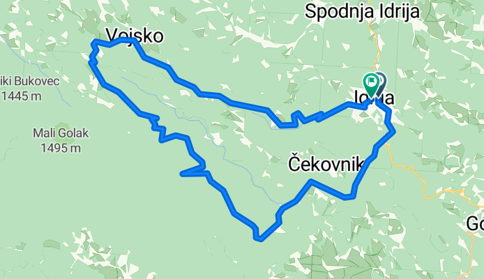 Route in Idrija