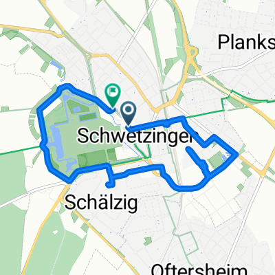 Schloßstraße, Schwetzingen nach Schloßstraße, Schwetzingen