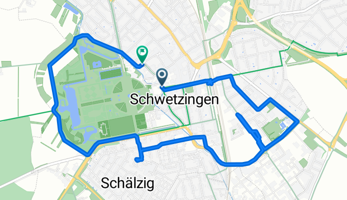 Schloßstraße, Schwetzingen nach Schloßstraße, Schwetzingen