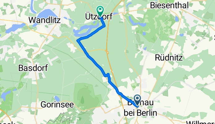 Am Henkerhaus, Bernau bei Berlin nach Wandlitzer Straße, Wandlitz
