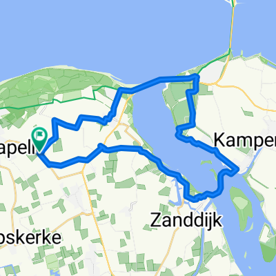 Blick auf Veere– Historisches Zentrum von Veere Runde von Oostkapelle