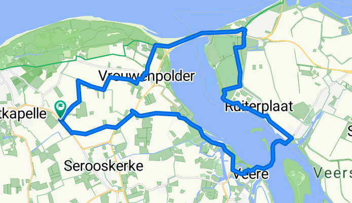 Blick auf Veere– Historisches Zentrum von Veere Runde von Oostkapelle