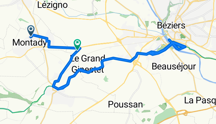 Rue des Puits nach Route de Capestang
