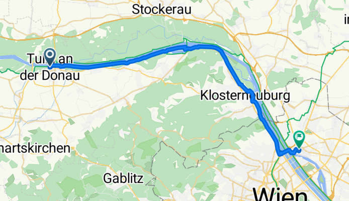 Tulln nach Wien Floridsdorf