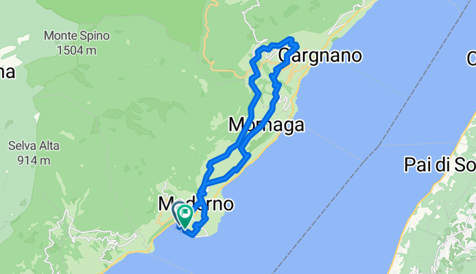 Route in Toscolano-Maderno entlang des See