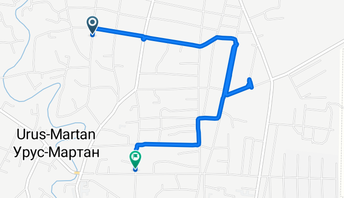 улица Идрисова, Урус-Мартан до улица Магомадова, Урус-Мартан