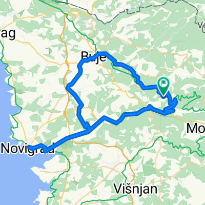 Ponte Porton via Parenzana - Novigrad - Srbani - Brtonigla - Buje - Groznjan