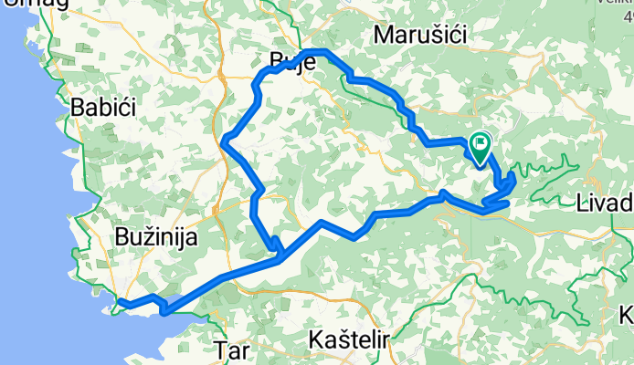 Ponte Porton via Parenzana - Novigrad - Srbani - Brtonigla - Buje - Groznjan