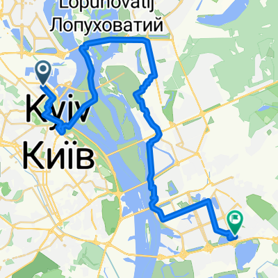вул. Почайнинська to ст. м. Харківська