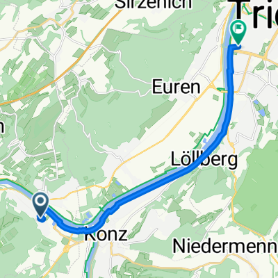 Vor Weilersberg, Wasserliesch nach Am Augustinerhof, Trier