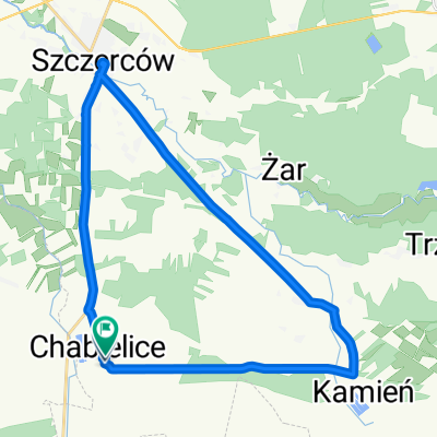 Chabielice, Szczerców do Chabielice, Szczerców
