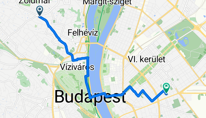 Szpáhi utca, Budapest to Rákóczi út, Budapest
