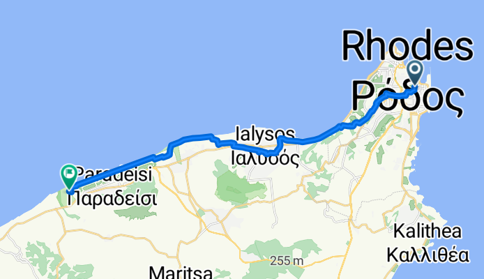 Vironos, Rhodes to Paradeisi