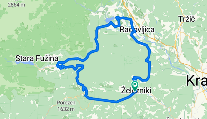 Route in Železniki