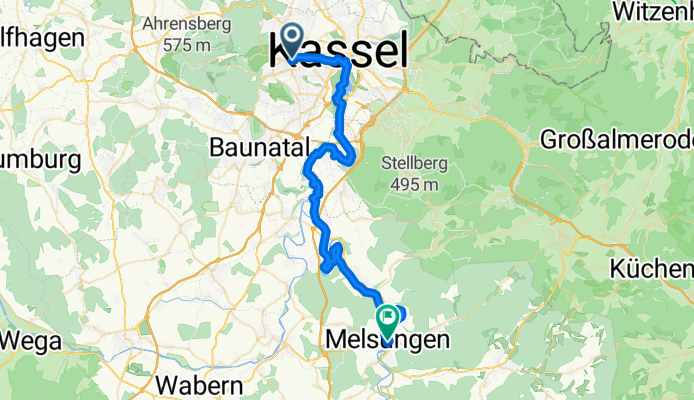 Kassel nach Melsungen