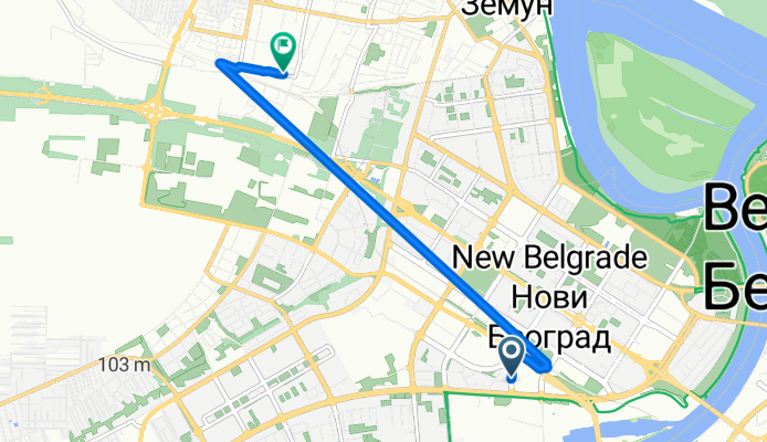 Jurija Gagarina, Belgrade to Херцеговачка, Belgrade