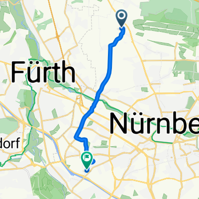 Bucher Hauptstraße nach Alte Wallensteinstraße