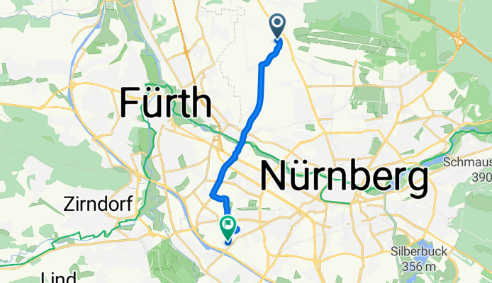 Bucher Hauptstraße nach Alte Wallensteinstraße