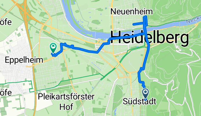 Panoramastraße, Heidelberg nach Eppelheimer Straße, Heidelberg