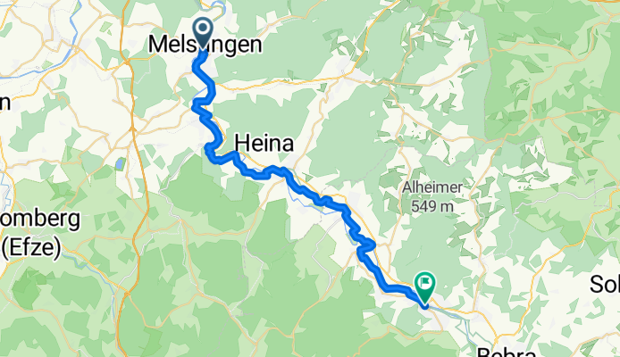 Melsungen nach Rotenburg an der Fulda