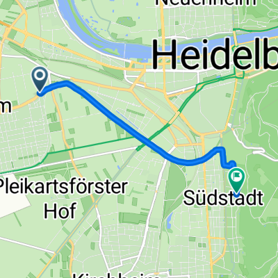 Eppelheimer Straße, Heidelberg nach Panoramastraße, Heidelberg
