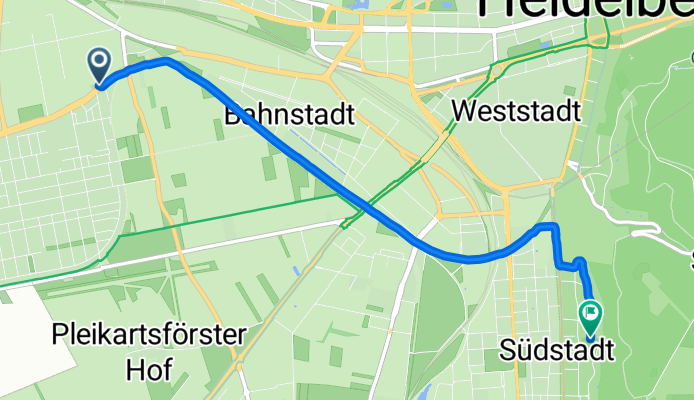 Eppelheimer Straße, Heidelberg nach Panoramastraße, Heidelberg