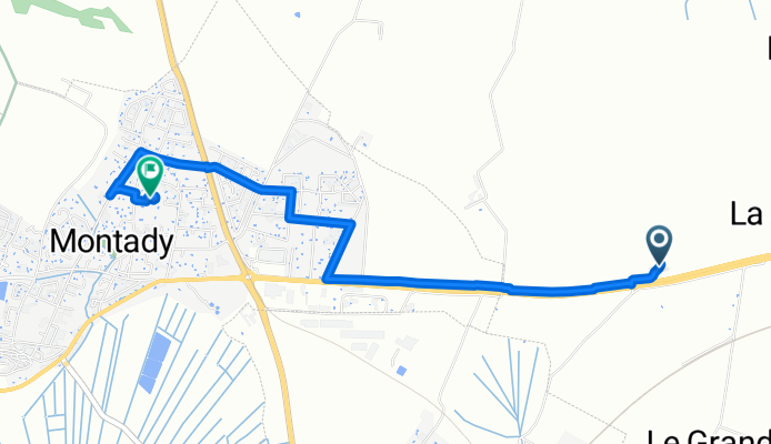 Route de Capestang nach Rue des Puits