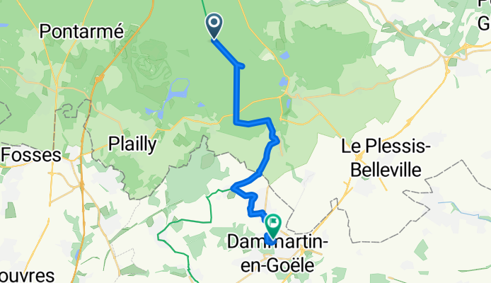 Depuis le déj jusqu'à Dammartin-en-Goële