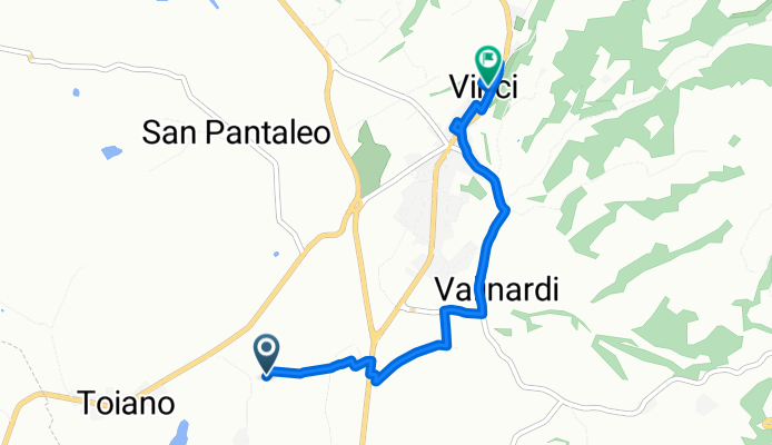 Route from Vinci