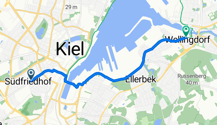 Lutherstraße, Kiel nach Schönberger Straße, Kiel