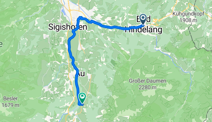 Bad Hindelang über Sonthofen nach Rubi