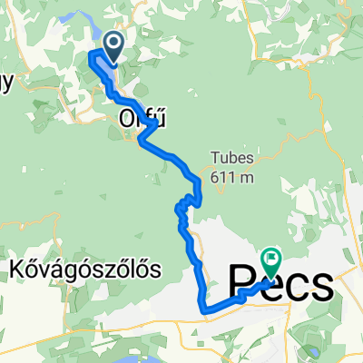 6608-as mellékút, Orfű - György utca, Pécs