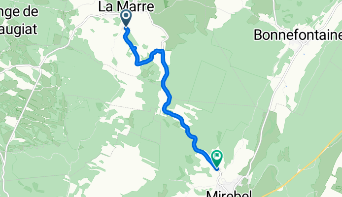 Route de Crançot, La Marre à Chemin des Grosses Pierres, Hauteroche
