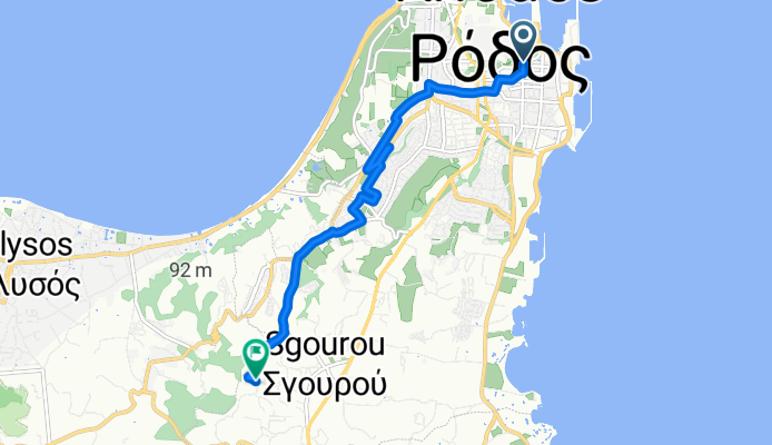 Vironos, Rhodos to Rodos