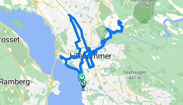 Dampsagvegen, Lillehammer nach Lillehammer
