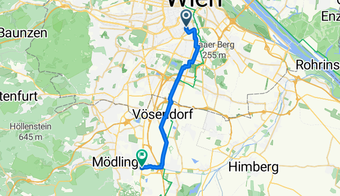 48.188, 16.364 nach 48.081, 16.312