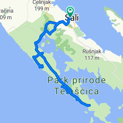 Sali-Telaščica( cliff, slano jezero)